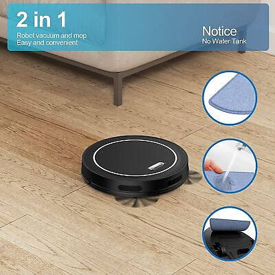 #ad Robot Vacuum 2500Pa Strong Suction 2 in 1 Robot Vacuum and Mop Works with Wi Fi $89.99