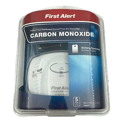 #ad FIRST ALERT Carbon Monoxide Alarm 9V Battery Operated Included NEW Sealed $16.99