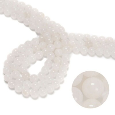#ad 100Strand 15quot; Wholesale Natural White Crystal Stone Round Spacer Loose Beads 8MM $379.99