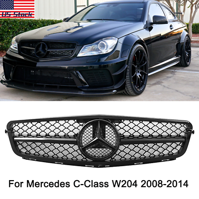 #ad AMG Grille W Emblem Grill For Mercedes Benz C Class W204 C250 C280 C300 2008 14 $66.04