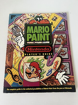 #ad Mario Paint Vintage Nintendo Players Strategy Guide Paperback Book 1993 SNES $32.50