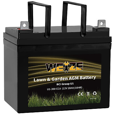 #ad #ad Lawn amp; Garden AGM Battery 12V 300CCA BCI Group U1 SLA Starting Battery for Mower $69.99