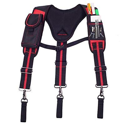 #ad Tool Belt Suspenders Construction Work Suspenders with Magnet Pocket Large $41.92