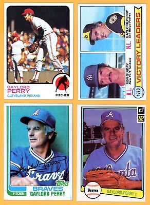 #ad GAYLORD PERRY Lot of 4 Different 1973 1982 Cards $2.99
