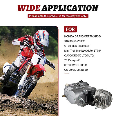 #ad #ad 125CC Single Cylinder 4 speed Manual Clutch Dirt Bike Engine Motor Complete Kit $232.76