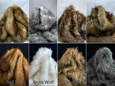 #ad Faux Animal Fur Long Pile Heavy 58quot; Wide Fabric Plush Warm Soft Coat Fursuit $29.55