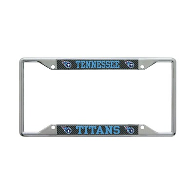 TENNESSEE TITANS CARBON BACKGROUND 6quot;X12quot; METAL LICENSE PLATE FRAME WINCRAFT $20.00