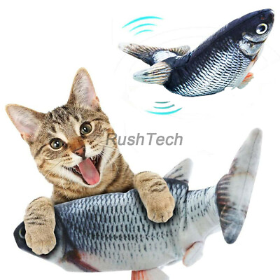 Floppy Moving Fish Cat Toy Realistic Interactive Dancing Wiggle Catnip Toy Gift $9.74