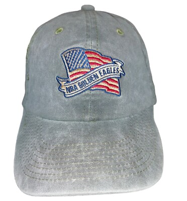 #ad NRA Golden Eagles Adjustable Stapback Hat Cap Gray American Flag $8.95