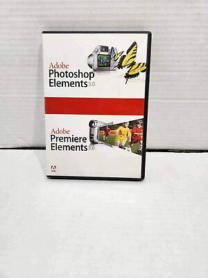 #ad Adobe Photoshop Elements 5.0 Premiere Elements 3.0 PC W Serial #’s $22.94