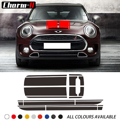 #ad Car Door Side Stripes Hood Cover Rear Body Decal For MINI Cooper Clubman F54 $25.55
