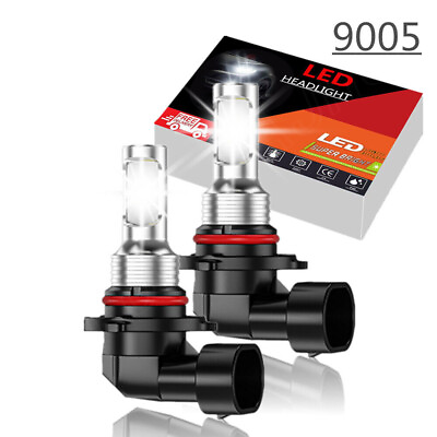 #ad 2x 9005 HB3 LED Headlight White High Beam Bulbs Kit Super White Bright Lamps $17.99