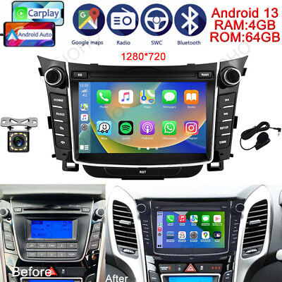 #ad 64GB For Hyundai i30 Elantra 12 16 Android 13 Car GPS Radio Stereo Navi Carplay $309.99