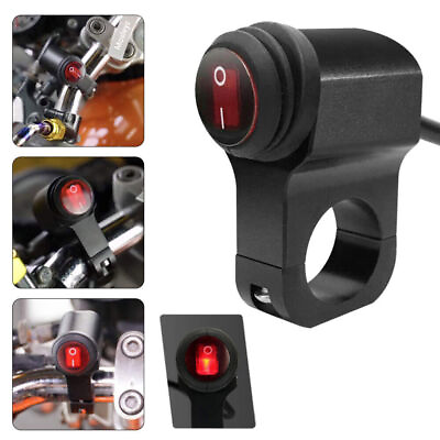 #ad Motorcycle ATV Handlebar Headlight Fog Spot light 12V On Off Switch Waterproof $10.11