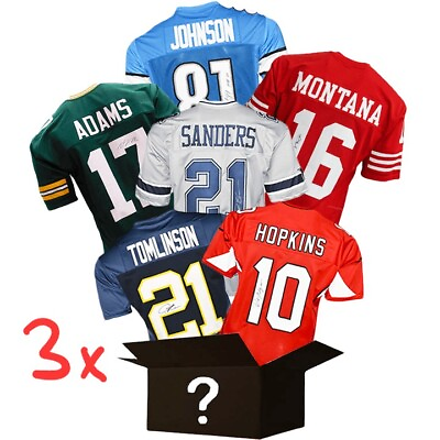 #ad 3x NFL Autographed Jersey Box Mystery Signed with COA $149.99