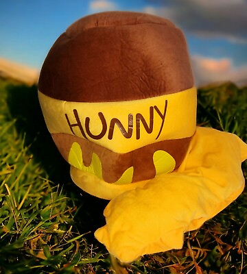 #ad Disney Winnie The Pooh Hunny Pot Plush Large Basket Bin Spilled Honey Bucket $24.07