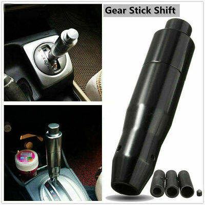Automatic Car Gear Stick Shift Shifter Knob Universal With Button Aluminum Black $16.39
