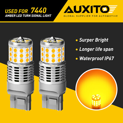 #ad 2x LED Rear Front Turn Signal Light Bulbs 7440 7441 7443 7444 Amber Yellow Bulb $19.99