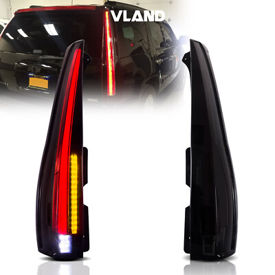 #ad LED Smoked Tail Lights For 2007 2014 GMC Yukon Chevrolet Chevy Tahoe Suburban $359.99