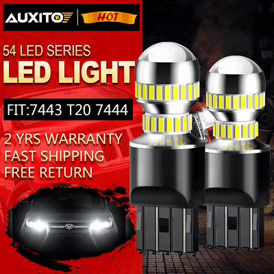 #ad 2x W21w T20 580 Led Super White Drl Sidelight 7443 Hid Error Free Bulbs 12V Car GBP 14.39