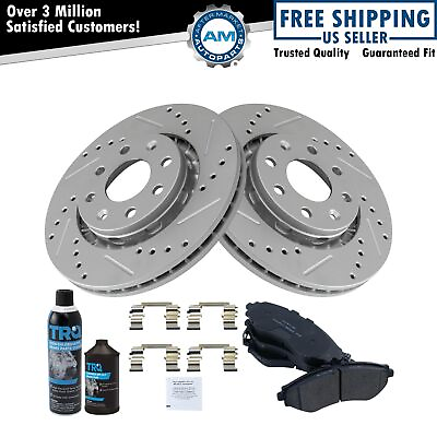 #ad Ceramic Pad amp; Brake Performance Rotor Front Kit w Fluids for Chevy $105.99