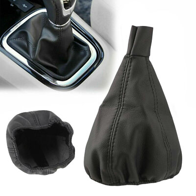 #ad Black PU Leather Auto Car Gear Shift Stick Gaiter Shifter Boot Cover Accessories $9.49