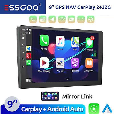 #ad 9quot; 2 DIN Car Stereo Radio Head Unit Android 13 GPS SAT NAV FM Touch Screen 232G $77.19