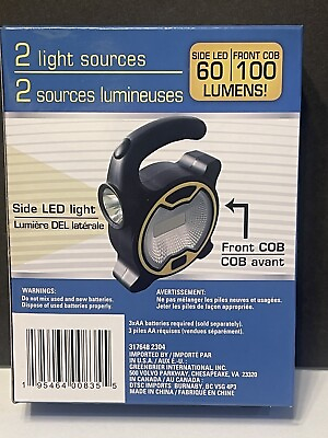 #ad PORTABLE WORK BRIGHT LED LIGHT 2 POSITIONS 60 amp; 100 LUMENS BRAND NEW $5.99