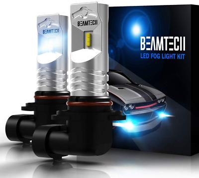 #ad BEAMTECH H10 Led Fog Light Bulb9145 9140 CSP Chips 6500K 800 Lumens Xenon White $35.22