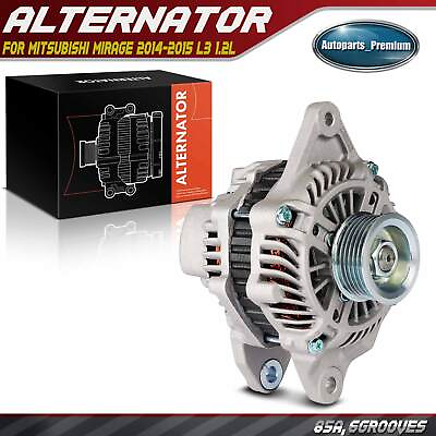 #ad Alternator for Mitsubishi Mirage 2014 2015 L3 1.2L 85A 12V CW 6 Groove Pulley $139.99