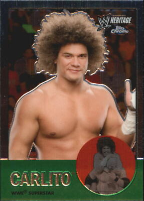 #ad 2007 Topps Heritage II Chrome WWE Wrestling Card Pick Base $1.25