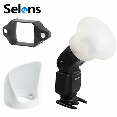 #ad Selens Universal Magnetic Flash Modifier Diffuser Sphere amp; Bounce amp; Rubber Band $42.99