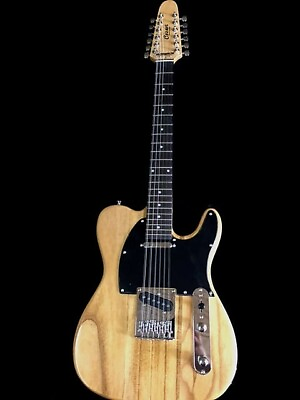 #ad GUITARS NEW 12 STRING TELE STYLE SOLID NATURAL ELECTRIC GUITAR PLUS GIG BAG $147.25