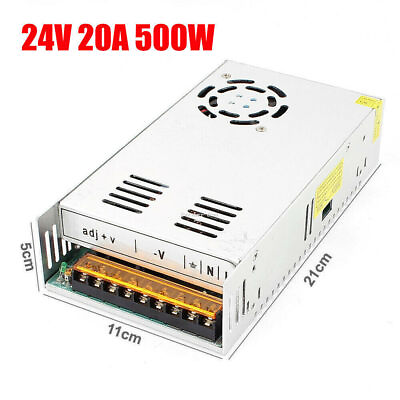 #ad DC 24V 20A Amp 500W AC 110V 220V Switch Power Supply LED Strip Light 24 V Volt $22.99