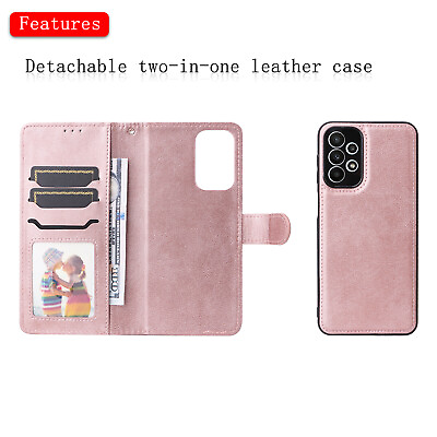 #ad For Samsung Galaxy A13 A23 Removable PU Leather Wallet Magnet Cover Card Case $14.01