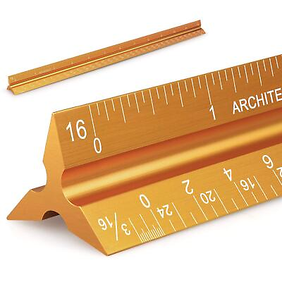 #ad 12quot; Architectural Scale Ruler Aluminum Architect Scale Triangular Scale Ruler... $18.50