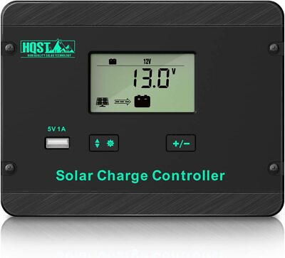 HQST 30A 12V 24V PWM Flush Mount Solar Charge Controller Solar Regulator $55.99