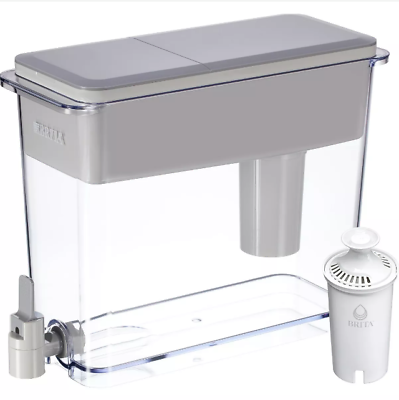 #ad Brita Extra Large Ultramax 27 Cup Grey Filtered Water Dispenser with 1 Filter R1 $27.99
