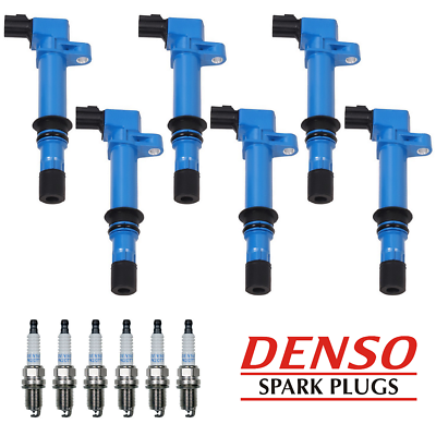 6 High Performance Ignition Coil amp; Denso Platinum Spark Plug For Dodge Dakota $93.75
