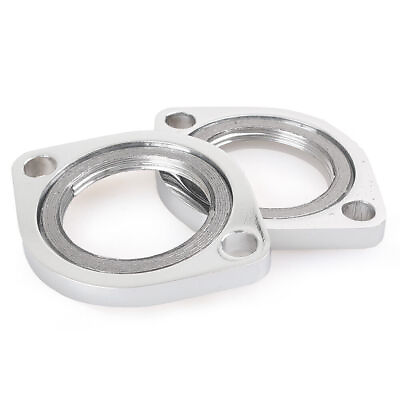 #ad 2x Chrome Flanges Pipe Exhaust Re2x Joint Flange Fit Harley XL 1200C XL 883 GBP 16.45