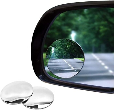 #ad 2 Blind Spot Mirrors Round HD Glass Convex 360° Side Rear View Mirror for Car $6.99