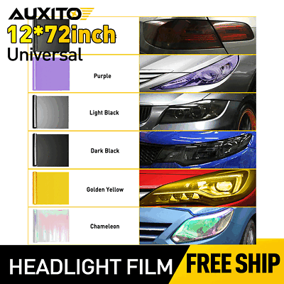 Car Headlight Taillight Fog Light Tint Film Wrap Sticker Protector Accessories $9.99