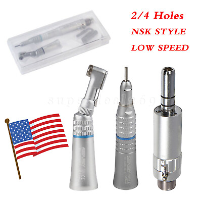#ad NSK Style Dental Slow Low Speed Handpiece Straight Contra Angle Air Motor 2 4H $16.99