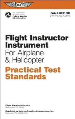 #ad Flight Instructor Instrument Practical Test Standards for Airplane ACCEPTABLE $3.98