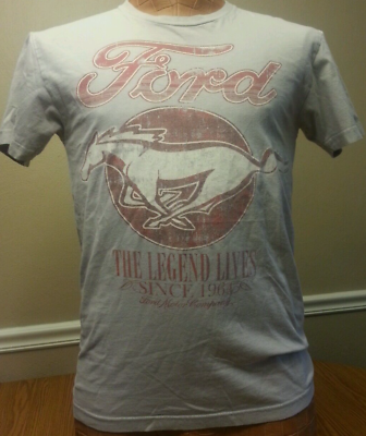 #ad . Ford Motor Company Mustang T shirt Retro Legend Lives 1964 Size Small Pony $12.35