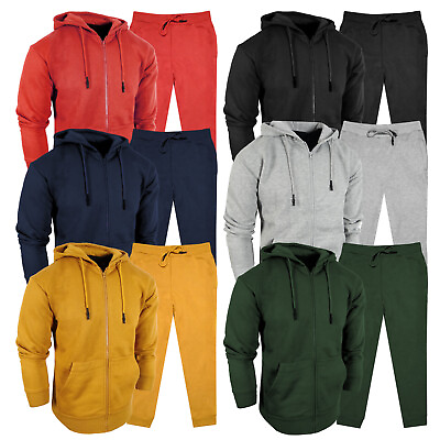 #ad Thick Hoodie Jacket Jogger Sweatpants Track Suit Set Mens Fleece Zip Up Slim Fit $36.95