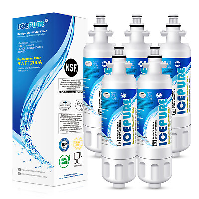 #ad Fit For LG LT700P lg lfxc24726s ADQ36006102 CLCH106 Icepure Water Filter 5 Pack $29.46
