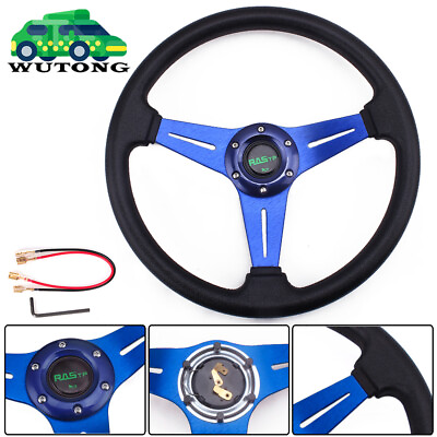 #ad 14quot; Blue Golf Cart Steering Wheel For EZGO TXT RXV Yamaha and Club Car $29.95