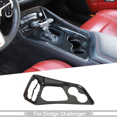 #ad Console Gear Shift Panel Cover Trim for Dodge Challenger 2015 Carbon Fiber $37.29