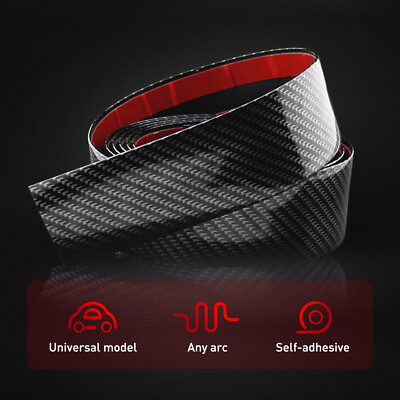 #ad Auto Car Carbon Fiber Door Plate Bumper Sill Scuff Cover Anti Scratch Sticker 2M $9.59